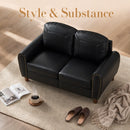 59" Classic Living Room Sofa Loveseat Faux Leather Couch by HouseOfZazla