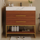 29.9" Modern Free-standing Bathroom Vanity with Sintered Stone Top