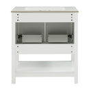 Elegant Bathroom Vanity With Ceramic Sink And Versatile Storage by HouseOfZazla