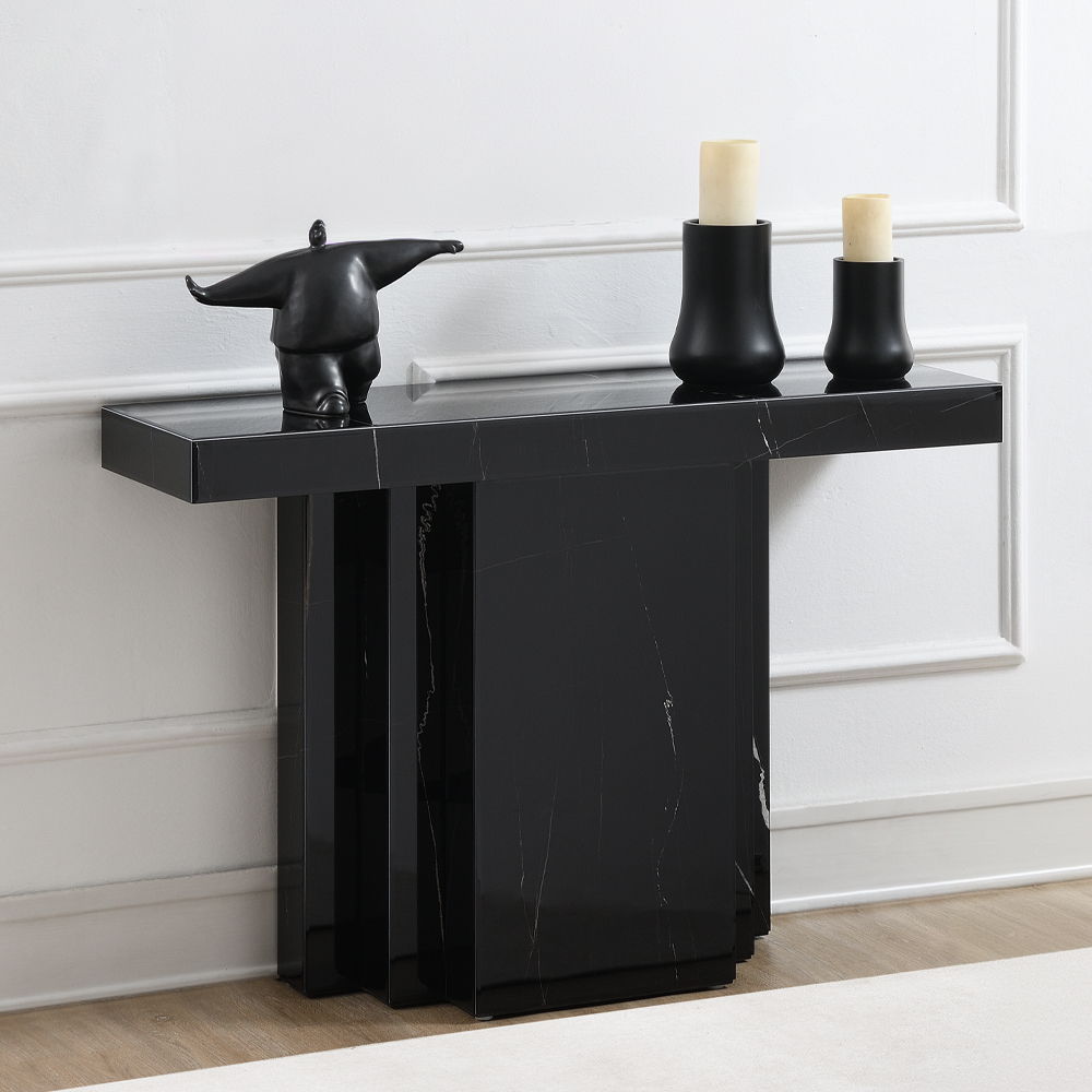 Drisana - Console Table - Black Mirrored, photo 3 of 6