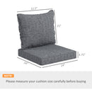 4-Piece Patio Chair Cushion and Back Pillow Set, Seat Replacement Patio, Cushions Set for Outdoor Garden Furniture, Gray
