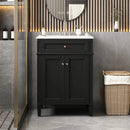 Bathroom Vanity With 2 Doors And Tip Out Drawer, Soft Closing Hinges by Unique Piece Furniture