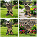 18.98' H x 11.10' L Simulated Owl Resin Garden Statue