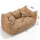 Comfortable Dual Beanbag Chair With High Resilience Foam Core For 2 People by HouseOfZazla