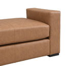 Stylish and Durable Brown Faux Leather Bench