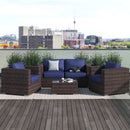 Wicker Seating Group Set With Table And Cushions by Unique Piece Furniture
