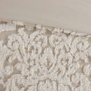 King/Cal King 3 Piece Tufted Cotton Chenille Damask Duvet Cover Set
