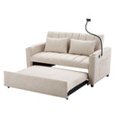Convertible Sofa Bed Loveseat Sofa With Three USB Ports, Two Side Pockets, Two Cup Holders And 360° swivel Phone Holder For Living Room by HouseOfZazla