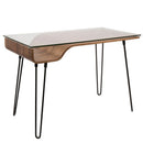 Avery - Mid-Century Modern Desk - Walnut / Clear / Black by HouseOfZazla