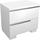 2 Drawer Nightstand, Bedside Table - White by HouseOfZazla