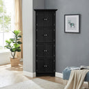 Tall Storage Cabinet With Doors And 4 Shelves For Living Room, Kitchen, Office, Bedroom, Bathroom, Modern by HouseOfZazla