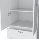 Armoire Organiser, Two Shelves, Rod, Double Door Cabinet Armoire