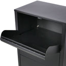 Large Package Delivery Parcel Mail Drop Box With Lockable Storage Compartment Heavy Duty Weatherproof For Express Mail Delivery For Home & Business Use - Black by HouseOfZazla