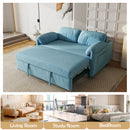 54 "velvet blue sofa sofa bed dual purpose living room retractable bed
