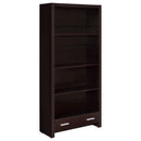 Maureen - 5 Shelf Bookcase With Drawer - Cappuccino by HouseOfZazla