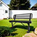 Outdoor Steel Bench With Backrest by HouseOfZazla