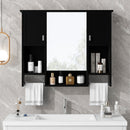 Wall Mounted Bathroom Storage Cabinet With Mirror, Medicine Cabinet With Towel Bar by HouseOfZazla