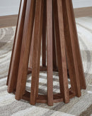 Kallari - Round End Table - Warm Brown / Black by Unique Piece Furniture