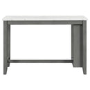 5-piece Counter Height Dining Table Set with Built-in Storage Shelves,Grey(OLD SKU W504S00143)