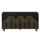 Modern Fluted Sideboard Buffet with Storage