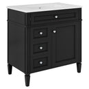 Bathroom Vanity With Medicine Cabinet, Royal Mirror Cabinet, Modern Bathroom Storage Cabinet With 2 Soft Closing Doors And 4 Drawers by HouseOfZazla