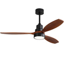 Ceiling Fan With Reversible DC Motor, LED Light, Solid Blades, Remote Control by Unique Piece Furniture