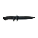 Black 11.9 Inch Training Knife - Solid Rubber Contact Prop with Safe Blade
