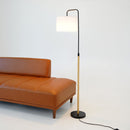 Lior - Arc Floor Lamp With Cylinder Shade - Black by HouseOfZazla
