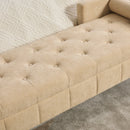 64.6"W Upholstered Chenille Flip-top Storage End of Bed Bench