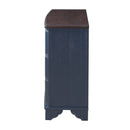 40" Console Table with Storage Shelf, Retro Entryway Table with Adjustable Storage Shelf, Sofa Couch Table for Hallway, Entry Way, Living Room, Foyer, Navy Blue and Brown Top