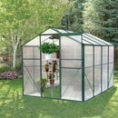 Polycarbonate Greenhouse - 6'x8' Heavy Duty Walk-in Plant Garden Greenhouse
