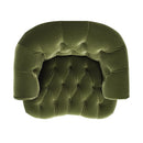 La Rosa Victorian Tufted Upholstered Accent Chair, Olive Green Performance Velvet by HouseOfZazla