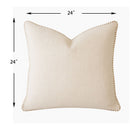 Homey Cozy Throw Pillow With Decorative Stitching - Ivory by HouseOfZazla