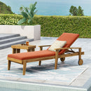 Jason Chaise Lounge Adjustable Acacia Wood Outdoor Furniture by HouseOfZazla