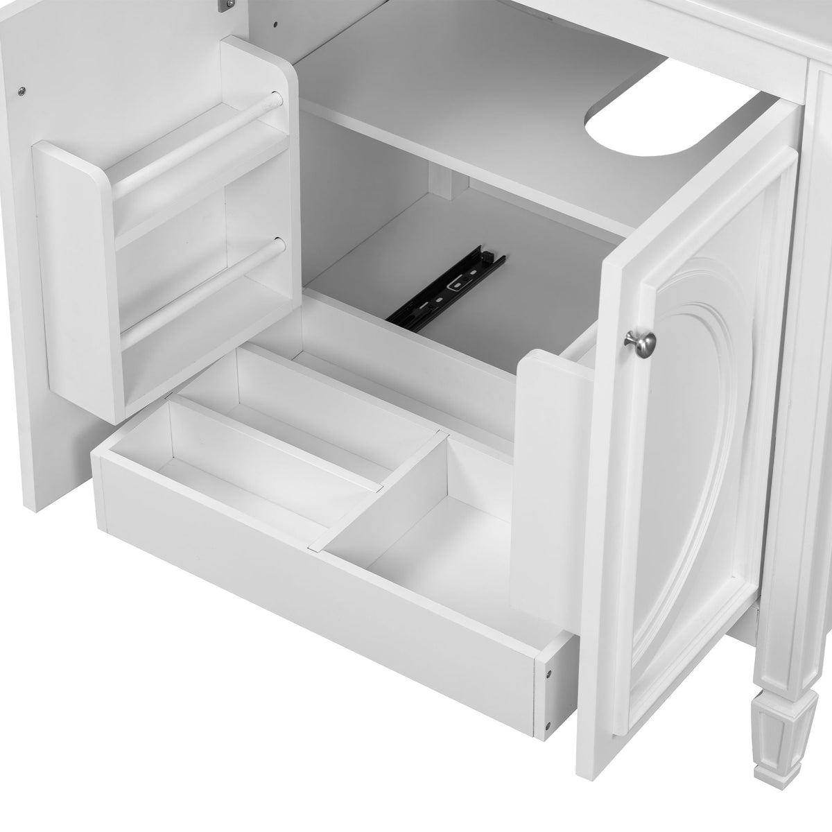 Double Sink Bathroom Vanity Set with Wall Mount Mirror Cabinet, photo 37 of 40