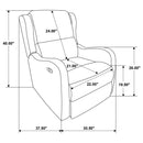 Kelsey Upholstered English Arm Recliner Chair Ivory