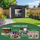 10 Ft. W X 7 Ft. D Plastic Storage Shed With Floor - Black / Gray by HouseOfZazla