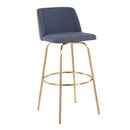 Toriano - Contemporary Fixed Height Barstool With Swivel With Round Footrest (Set of 2) by HouseOfZazla