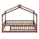 Bed House Bed Frame With Fence by HouseOfZazla