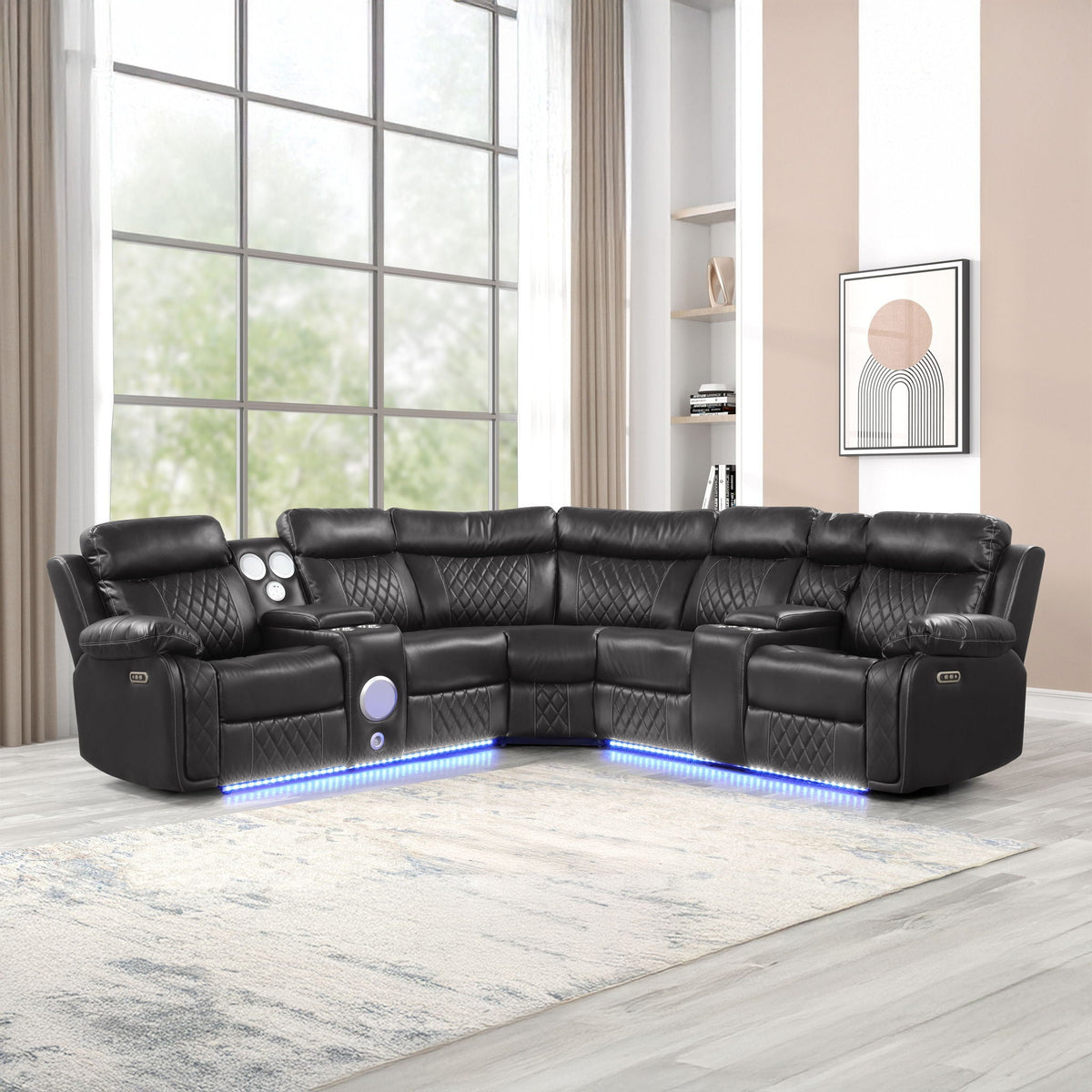 Lacrosse - Power Reclining Sectional Sofa, photo 17 of 23