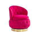 360 Degree Swivel Cuddle Barrel Accent Storage Chairs, Round Armchairs with Wide Upholstered, Fluffy Velvet Fabric Chair for Living Room, Bedroom, Office, Waiting Rooms