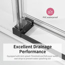 56-60" W x 76" H Frameless Single Sliding Soft-Close Shower Door by HouseOfZazla
