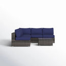 Seating Set With Cushions Handcrafted Wicker Design by HouseOfZazla