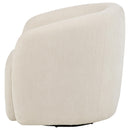 Gerley Faux Sherpa Chenille Upholstered Swivel Accent Chair Beige
