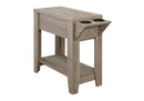 Accent Side Table with Storage and Built-In Lamp by HouseOfZazla