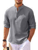 Half Button Long Sleeve Shirt