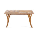 Outdoor Hermosa 7 Piece Wood Dining Set with Cushions