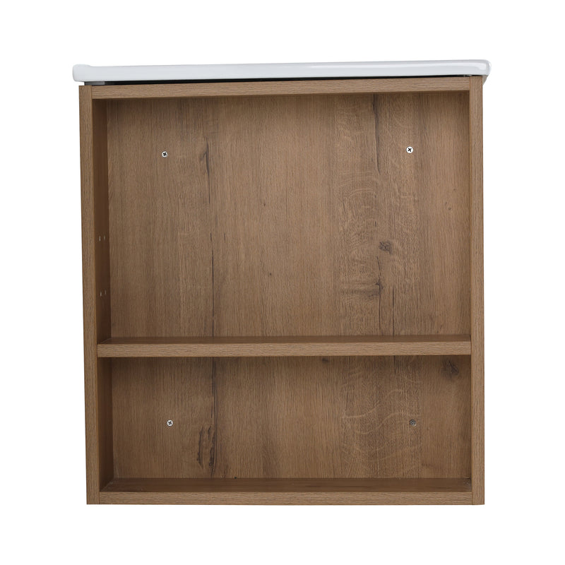 30 Inch Bathroom Vanity With White Ceramic Basin and Adjust Open Shelf (KD-PACKING)