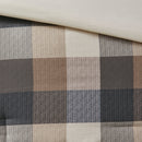 7 Piece Herringbone Comforter Set Neutral California King
