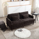 Mid Century Modern Fabric Loveseat Sofa, 2 Seat Upholstered Couch